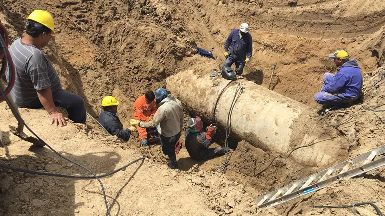 Avanzan las tareas de reparación en el acueducto