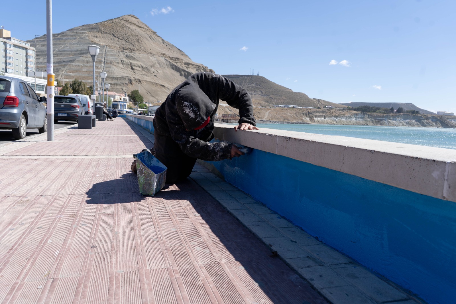 Prosiguen los trabajos de acondicionamiento en las costas en Comodoro
