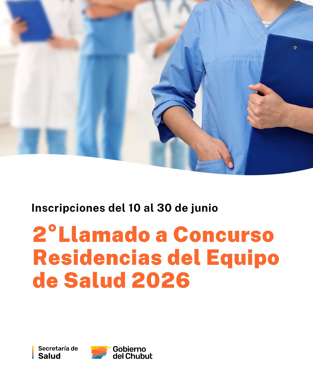 Continúa abierta la inscripción al segundo llamado para cubrir cargos de las “Residencias del Equipo de Salud de Chubut 2026”