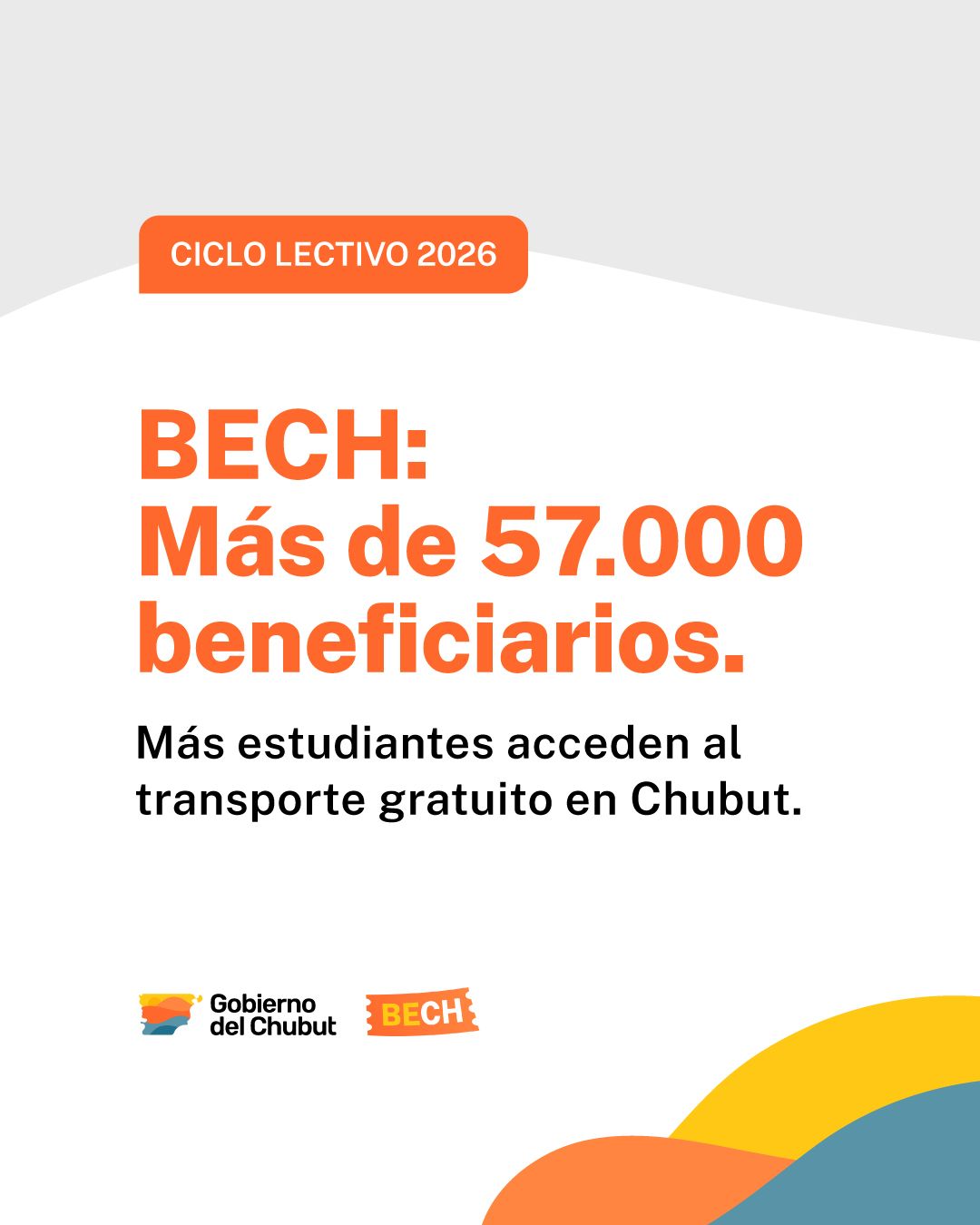 El Boleto Educativo Chubutense superó los 57.000 beneficiarios en el inicio del ciclo lectivo