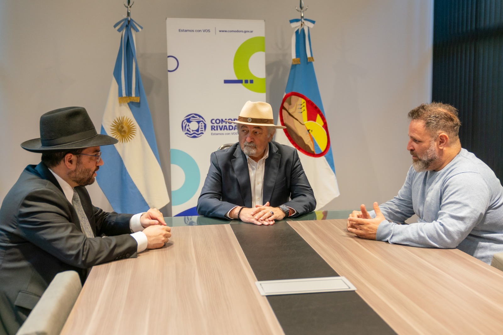 Macharashvili recibió al Gran Rabino Eliahu Hamra para profundizar la agenda de trabajo conjunta de la AMIA